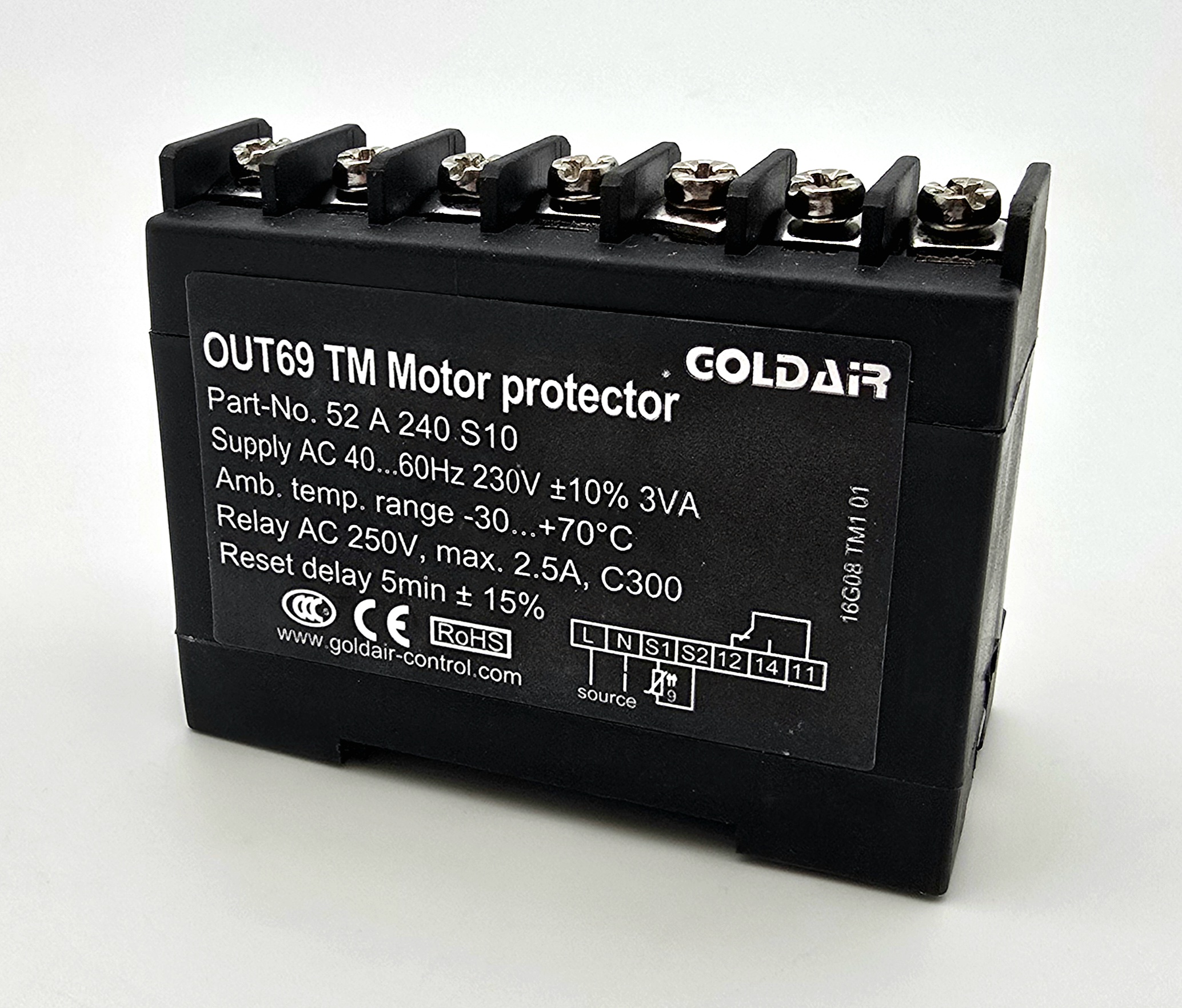 Прибор защиты электродвигателя GOLD OUT69TM Motor Protector, (INT 69 TM Copeland 3133629, KRIWAN 52A240S10)