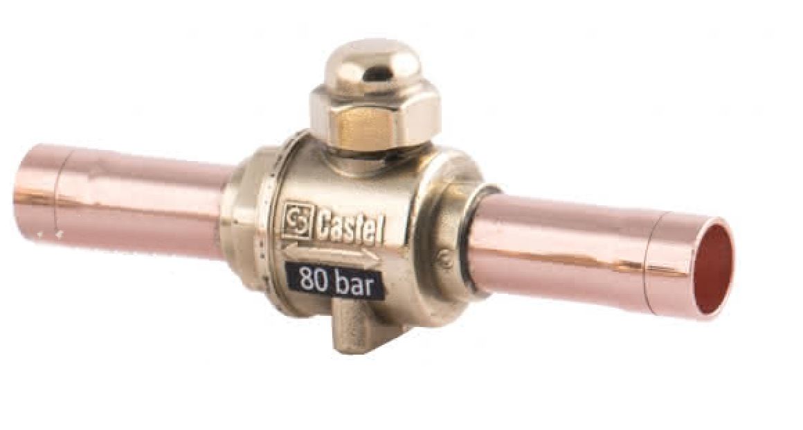 ШАРОВОЙ ВЕНТИЛЬ CASTEL CO2 Ball Valve-PS 80 bar-3/4" ODS, 6570E/6