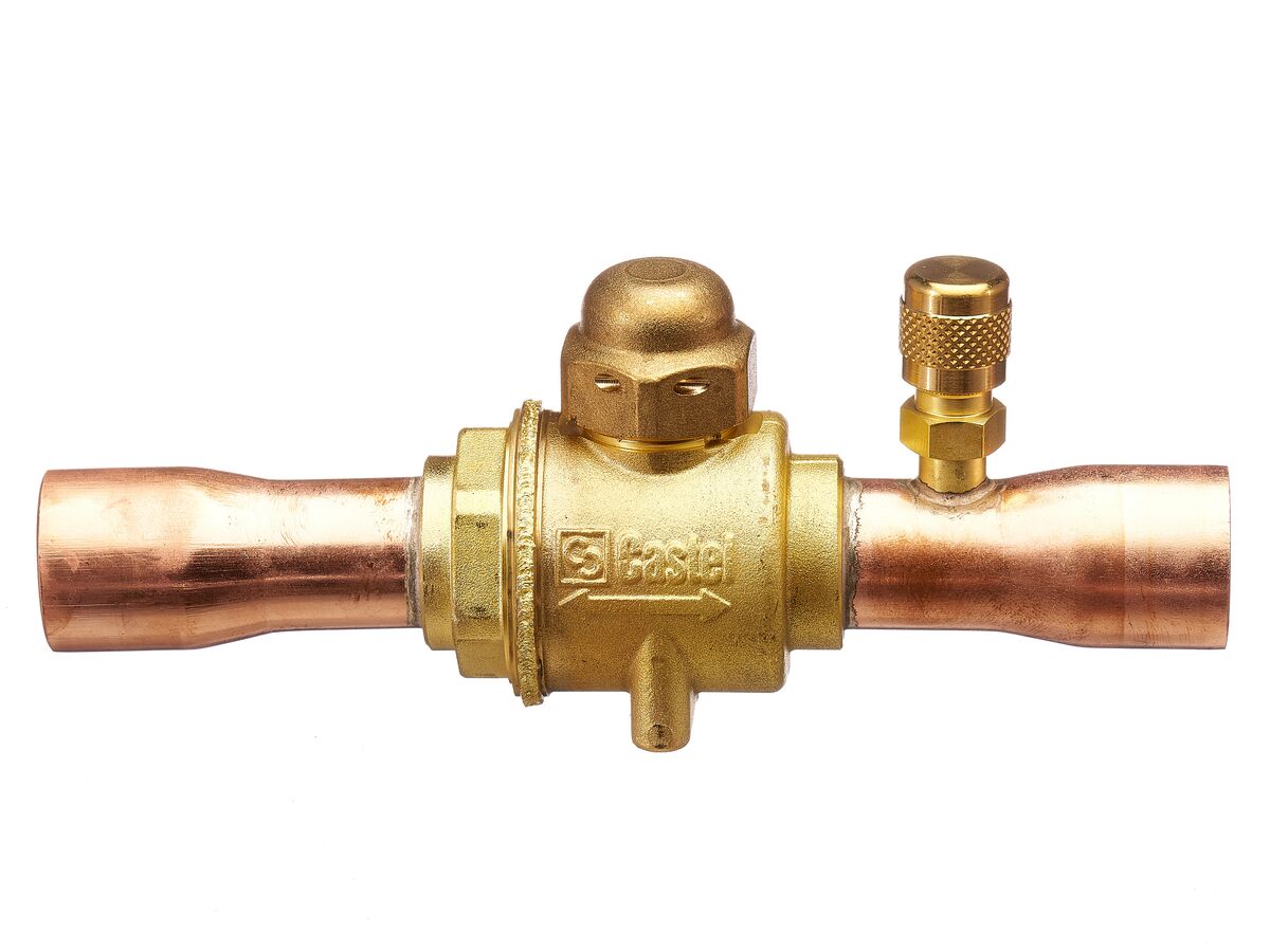 ШАРОВОЙ ВЕНТИЛЬ С СЕРВИСНЫМ ШТУЦЕРОМ, CASTEL  Ball Valve 1.3/8"-35mm ODS - Access Port, 6570/11A