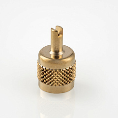 КОЛПАЧОК НА СЕРВ. ШТУЦЕР С ОТВЕРТКОЙ CASTEL Key Cap and Gasket 1/4" Flare - Brass, 8392/B