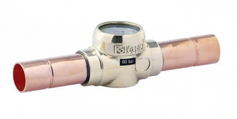 СМОТРОВОЕ СТЕКЛО CASTEL С ИНДИКАТОРОМ ВЛАЖНОСТИ Moisture Indicator CO2 PS=60bar 7/8"-22mm ODS, 3940E