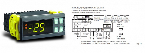 КОНТРОЛЛЕР CAREL IR33 16A 8A 8A 8A 12/24VAC BUZ 2NTC 2DI MORS.VITE