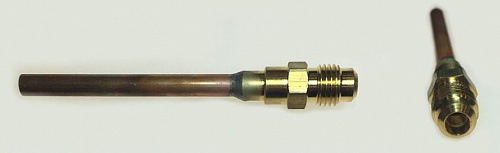 ШТУЦЕР (КЛАПАН ШРЕДЕРА) НА ТРУБКЕ 126 ММ CASTEL Access Fitting 1/4" Flare -Tube 1/4"x126, 8350/X06
