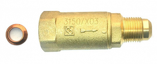 Обратный дифференциальный клапан CASTEL Oil Reservoir Valve 3/8"M x 3/8"F P-3.0 bar, 3150/X03